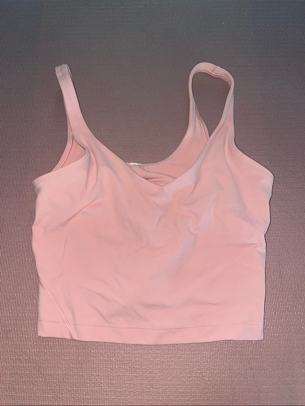 lululemon athletica Pale Pink Scoop Neck Cropped Tank